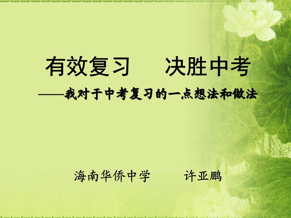 背影有效复习决胜中考(教学).ppt历史实践教案案例版人教ppt图片