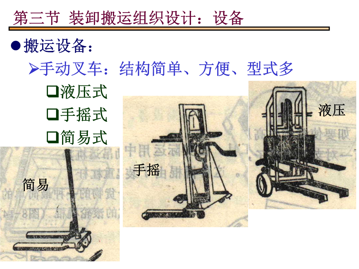 包装装卸流通加工(搬运设备,设计).ppt