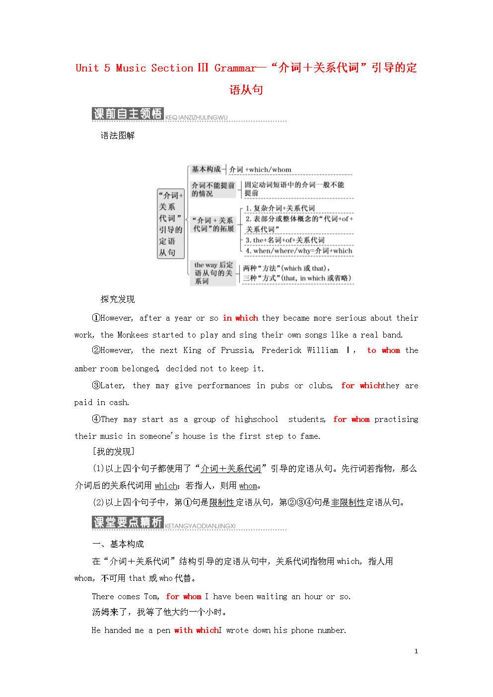 2017_2018学年高中英语Unit5MusicSectionⅢ高中向量特殊结论图片