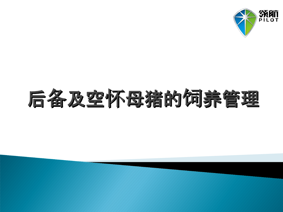 后备及空怀母猪的饲养管理p.ppt