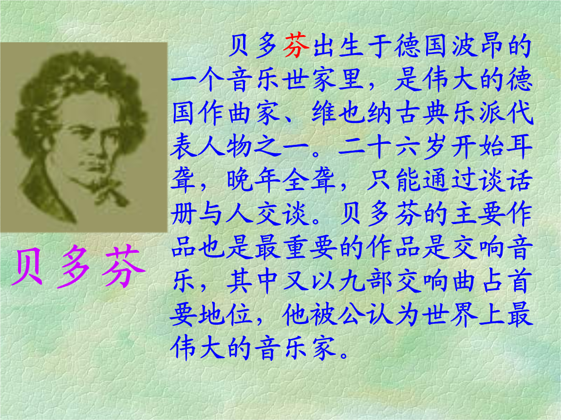 发烫的手指 贝多芬.ppt