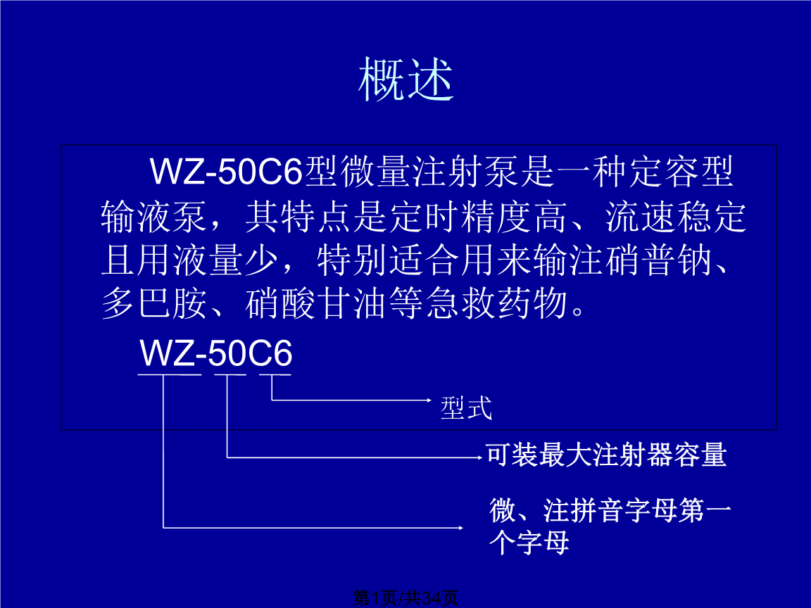 wz50c6型微量注射泵使用.ppt