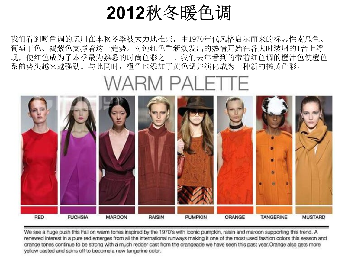 2012年秋冬暖色系和冷色系.ppt