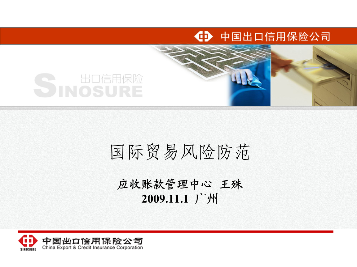 国际贸易风险防范应收账款管理中心 王殊2009