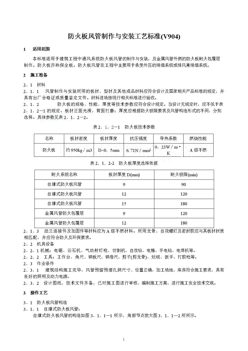 防火板风管制作与安装施工工艺标准_secret.d