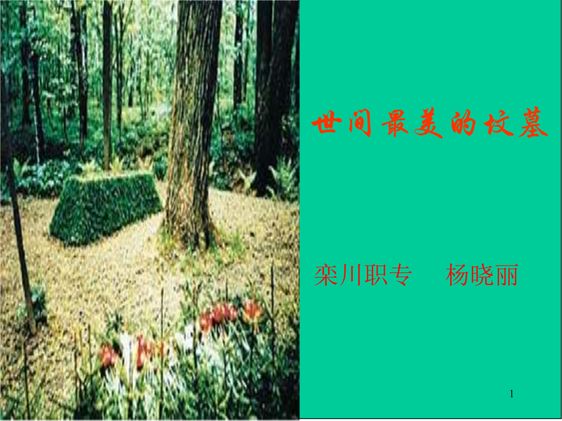 2012长春版九上世间最美的坟墓课件1.ppt