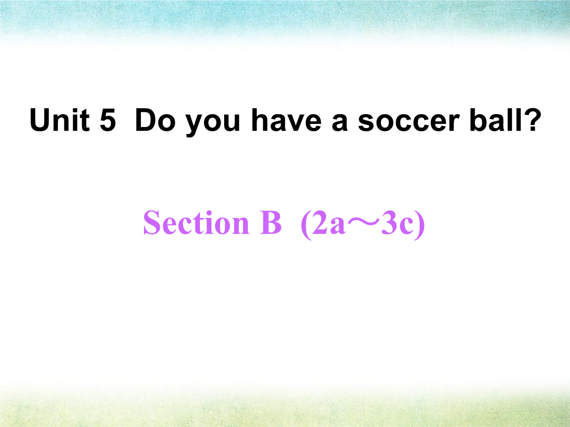 人教新目标版英语七上Unit 5 Do you have asoc