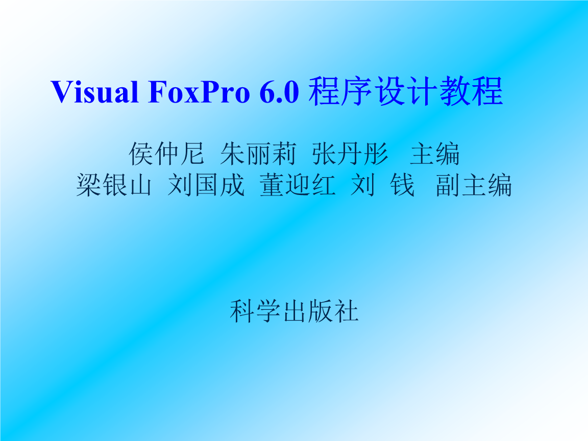 VFP教程课件第一章概述.ppt